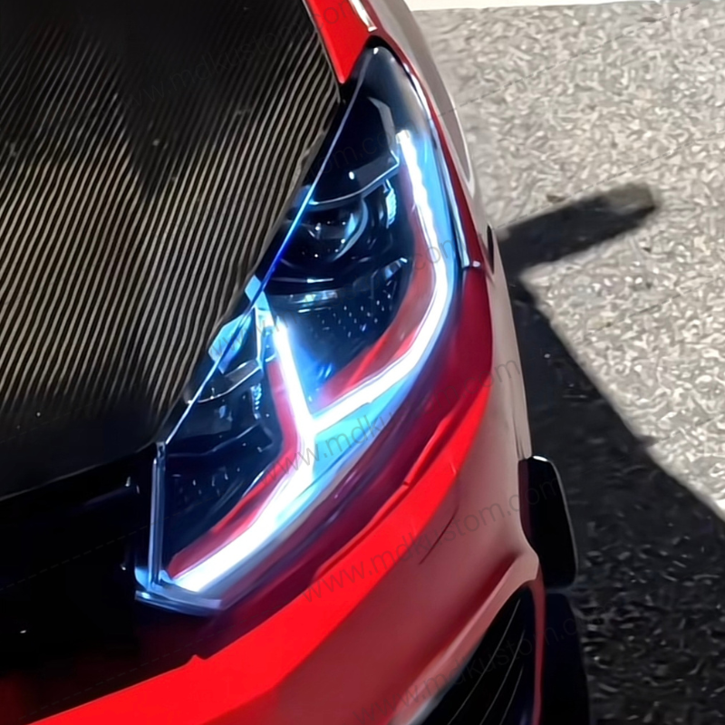 FAROS DELANTEROS LED GOLF 6 TIPO GTI ROJO