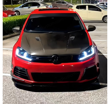 FAROS DELANTEROS LED GOLF 6 TIPO GTI ROJO