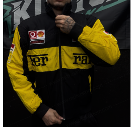 CHAQUETA FERRARI NEGRA AMARILLA TALLA L