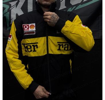 CHAQUETA FERRARI NEGRA AMARILLA TALLA M