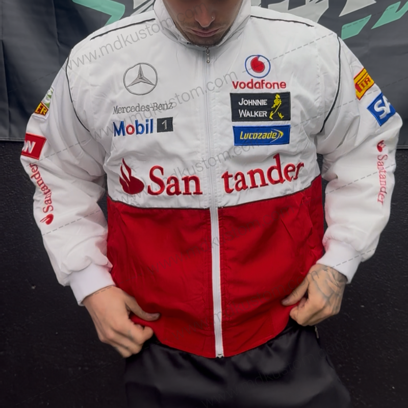 CHAQUETA MERCEDES BLANCA ROJA TALLA L