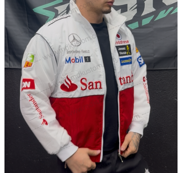 CHAQUETA MERCEDES BLANCA ROJA TALLA M